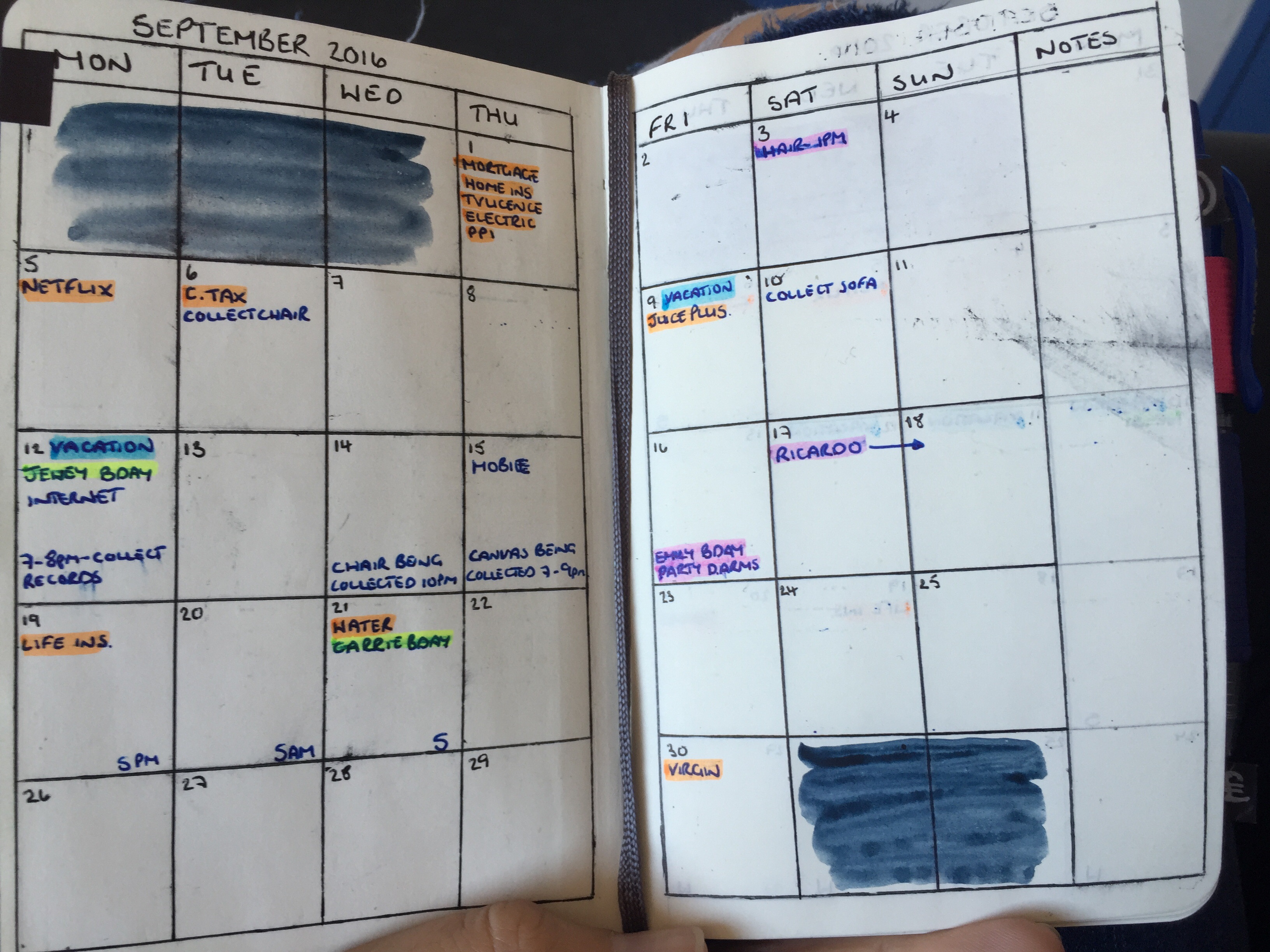 I saw a post here the other day asking for sticker storage ideas so here's  mine: wax paper in a binder with clear sheet protectors. : r/bulletjournal